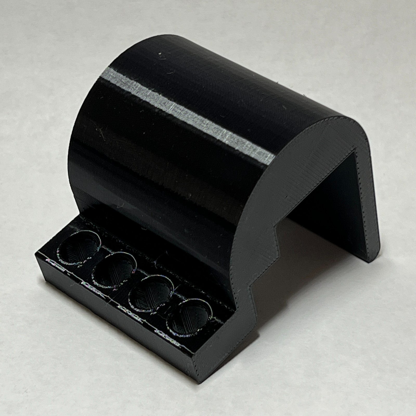 4 Hole Air Dosing Pump Tubing Holder for Aqueon 90G Rimmed Tank - 3D Printed
