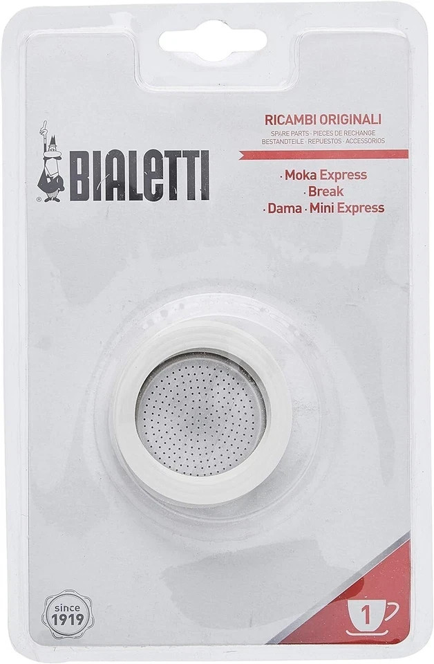 Bialetti 1 Cup Moka Express/Break Filter With Gaskets – Espresso Coffee Maker