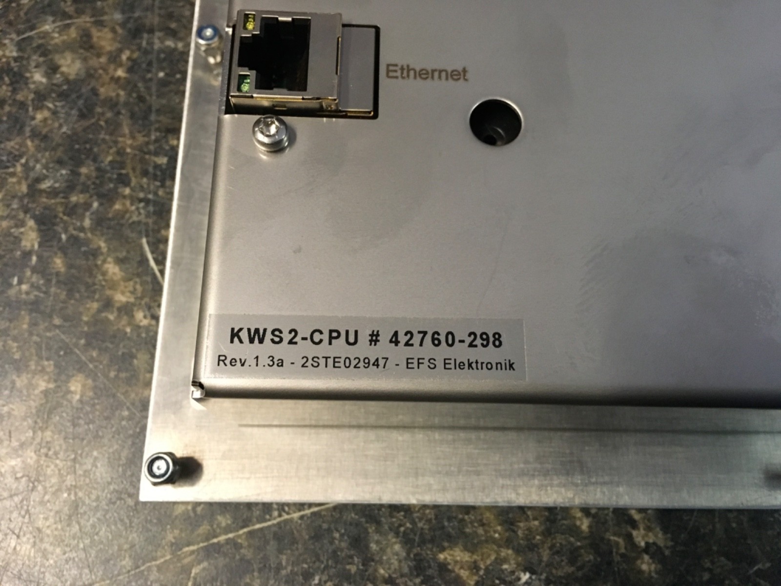 SCHEUGENPFLUG KWS2-CPU-7 REV 1.3A DISPENSING METERING CONTROL PANEL (KB)