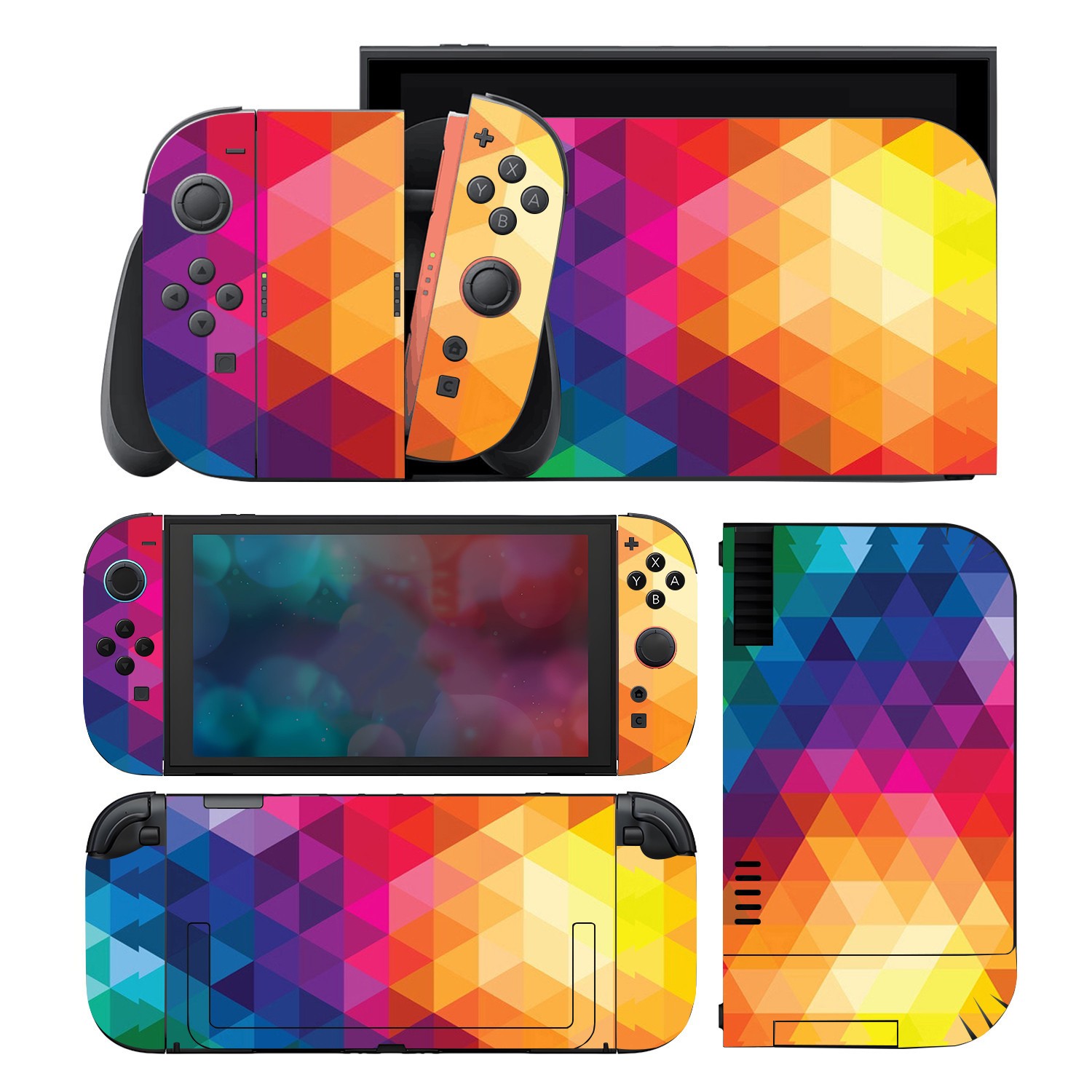 Colorful Full-Body Decal Skin for Switch 2 - Protective Vinyl Sticker Cover