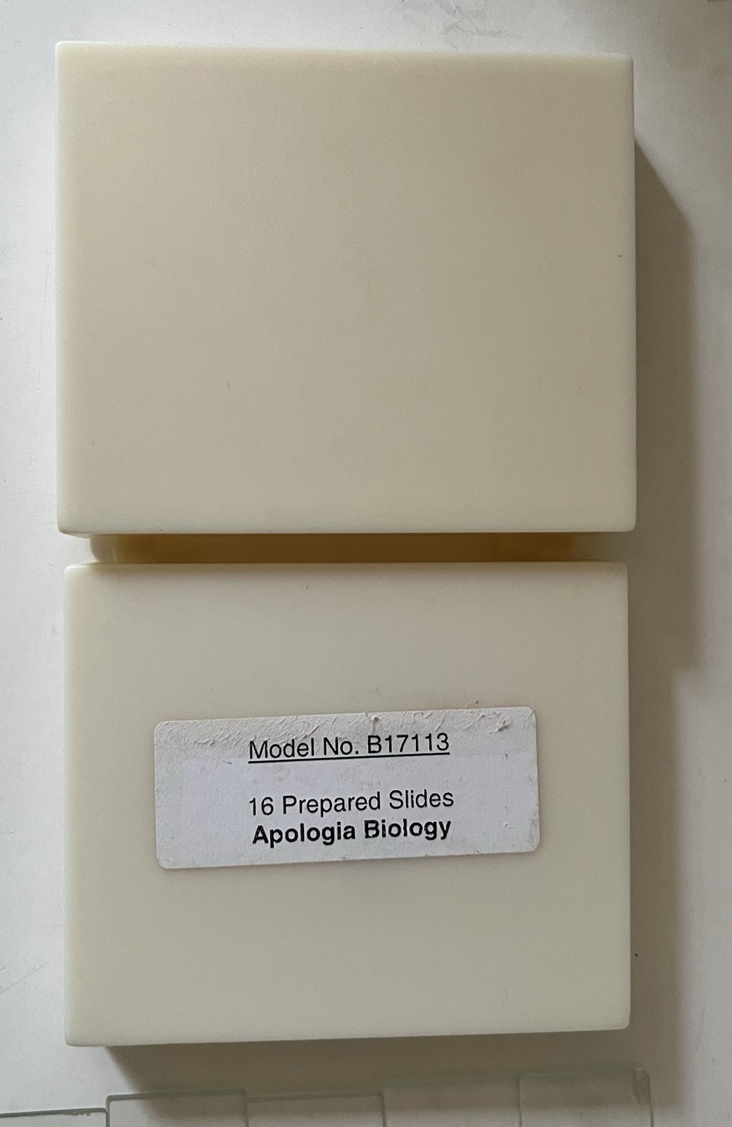 Apologia Biology Microscope Incomplete Slide set 1 & plastic case 15 slides GUC