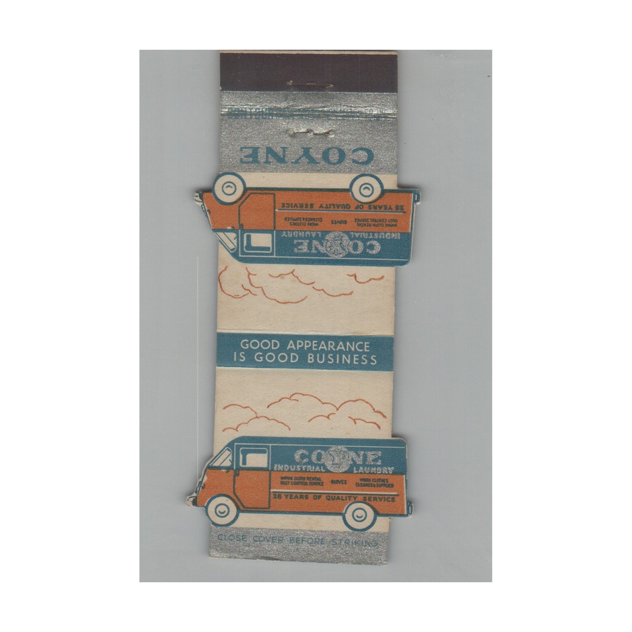 Matchbook Cover Die Cut Coyne Industrial Laundry