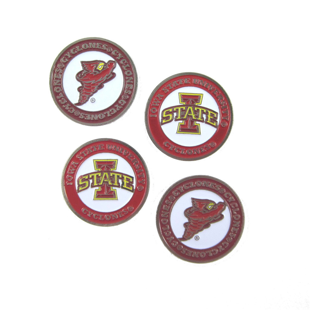 KANSAS JAYHAWKS GOLF BALL MARKERS "NEW" 4 PACK SPECIAL "GO JAYHAWKS"