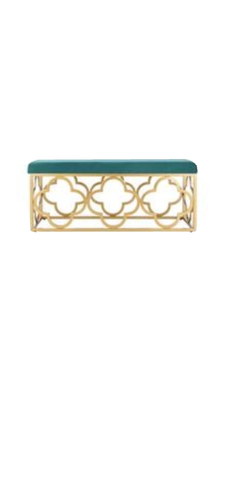 SAFAVIEH Fleur Rectangle Bench | Emerald / Gold |