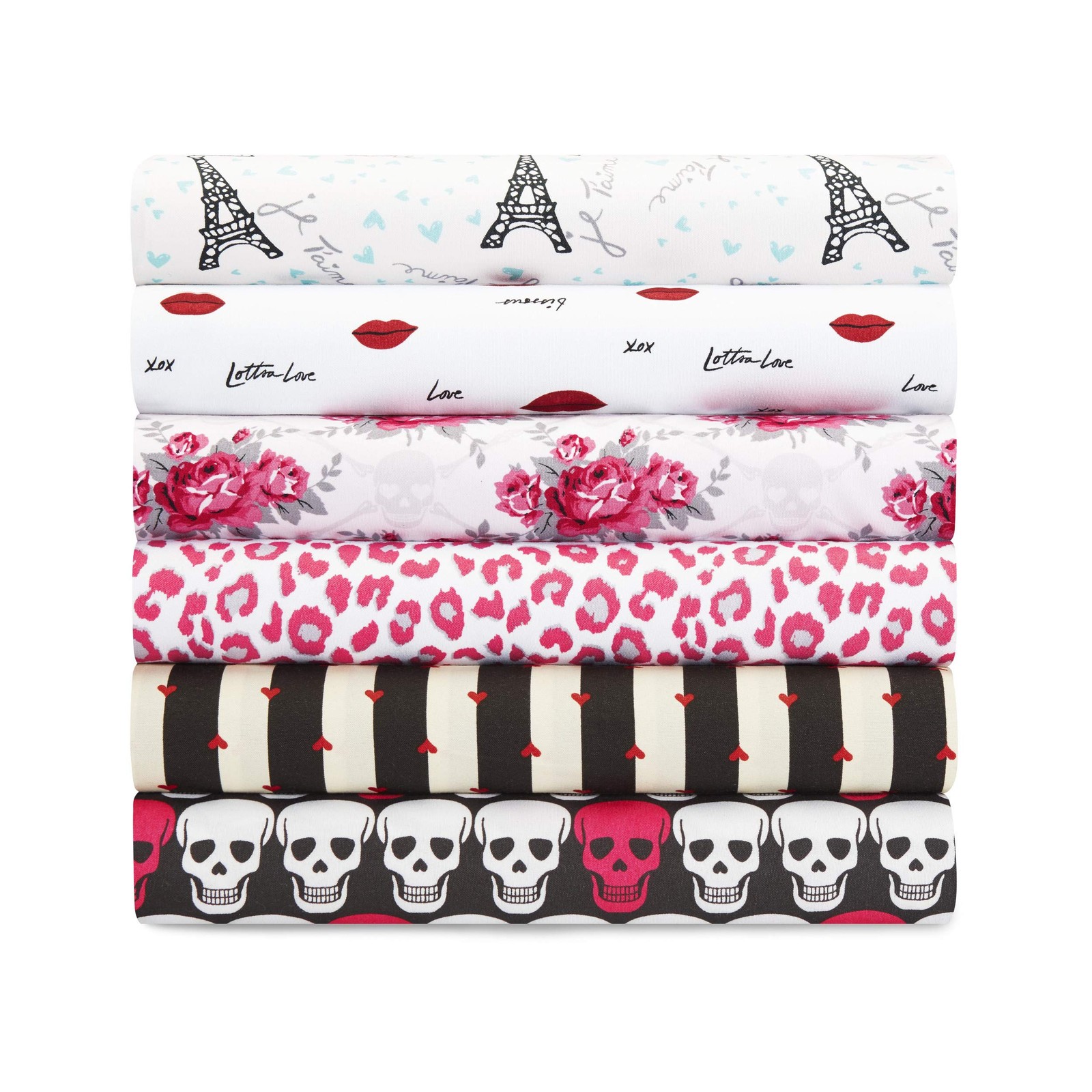 Betsey Johnson - Full Bed Sheets, Soft Lightweight Bedding, Fade Wrinkle Re...