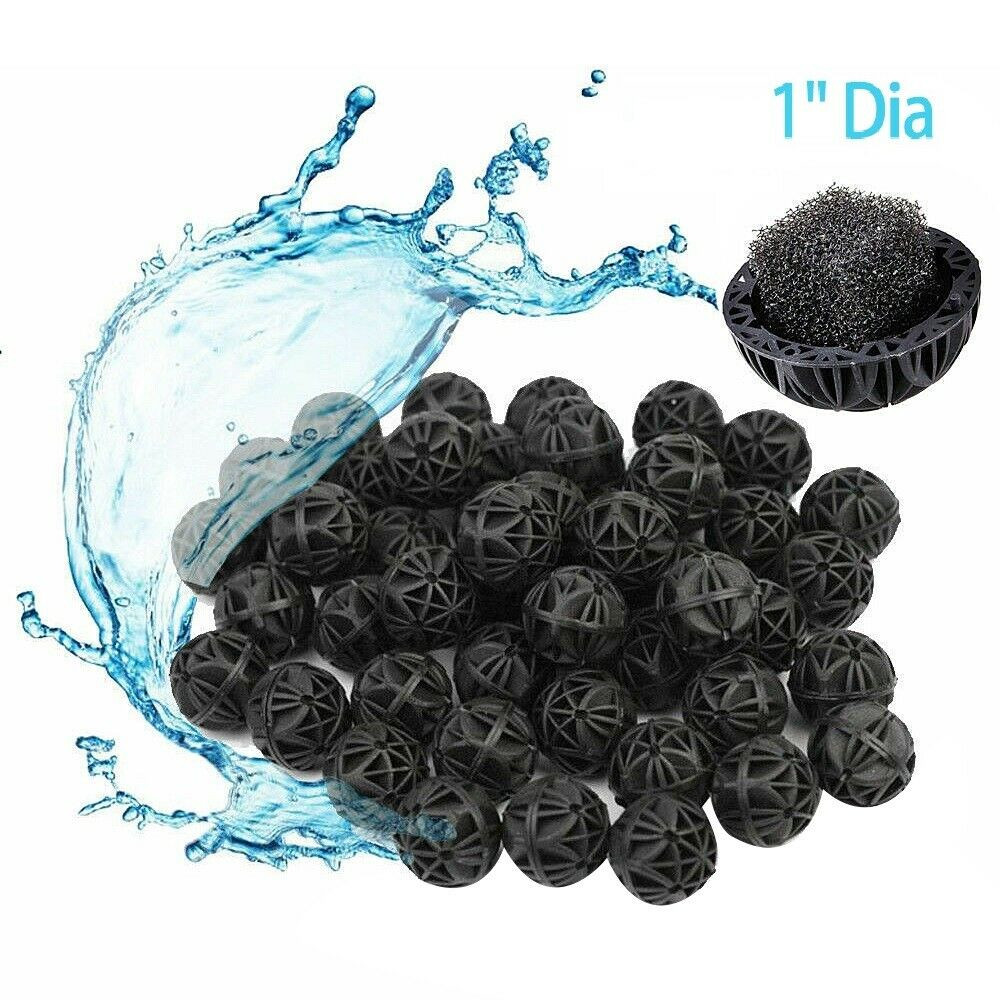 Aquarium Bio Ball Filter Media 50/100/200/300/600pcs Wet/Dry Fish Tank Pond Reef