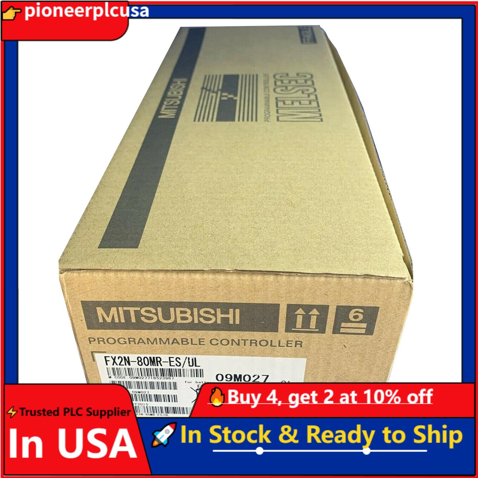 Mitsubishi Melsec FX2N-80MR-ES/UL Programmable Logic Controller NEW  US Free TAX