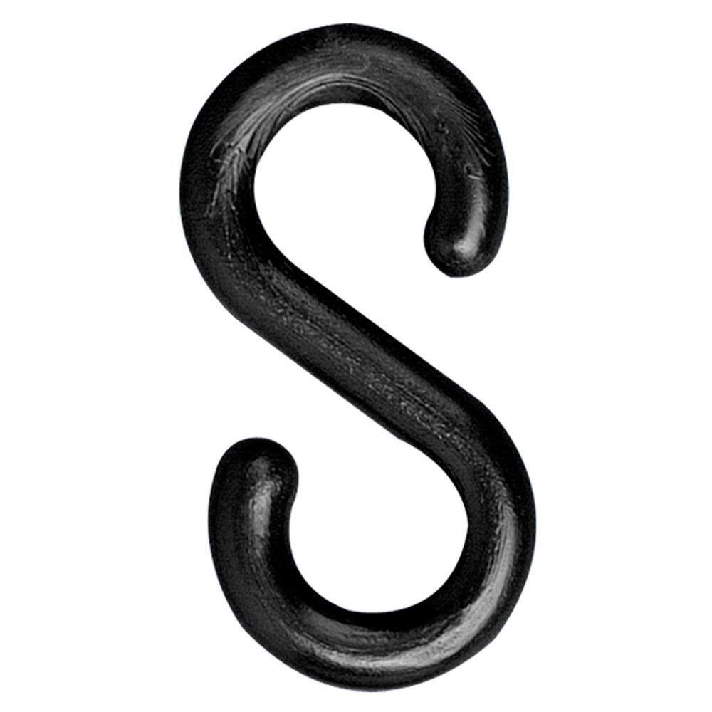 1.5 In. Black S-Hook (25-Pack)
