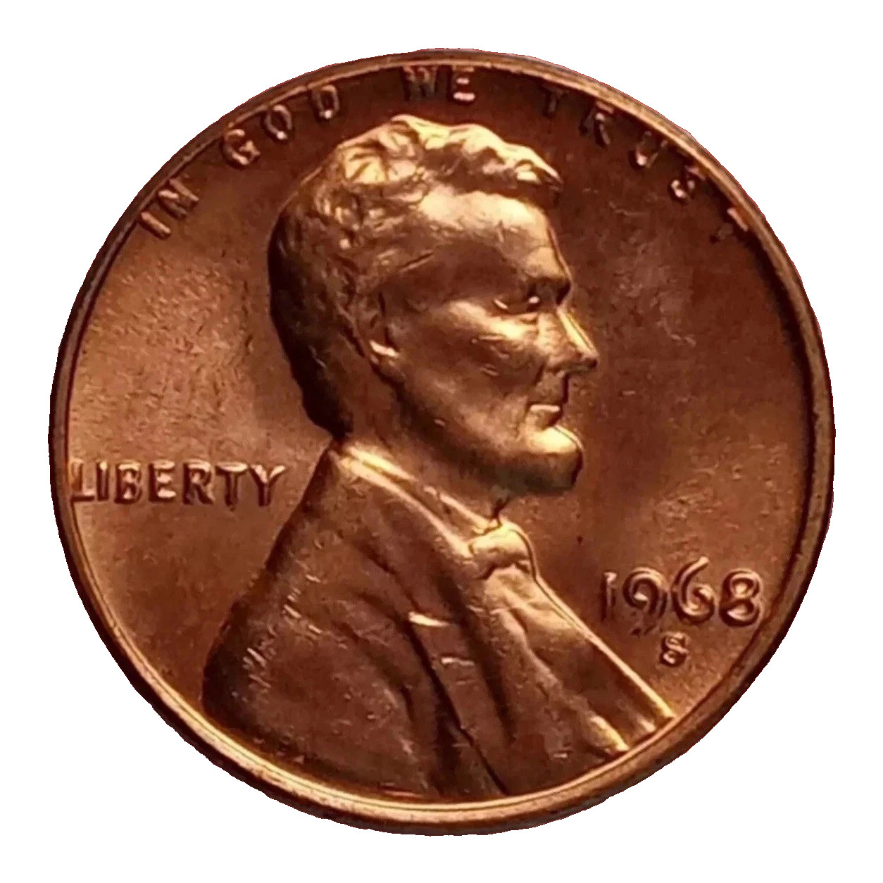 1968 S Lincoln Memorial BU Brilliant Uncirculated 1C From 🔥OBW Bank Roll🔥