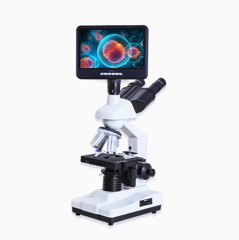 Biological Microscope Aquaculture Farming Inspection w/ Smart HDMI Screen