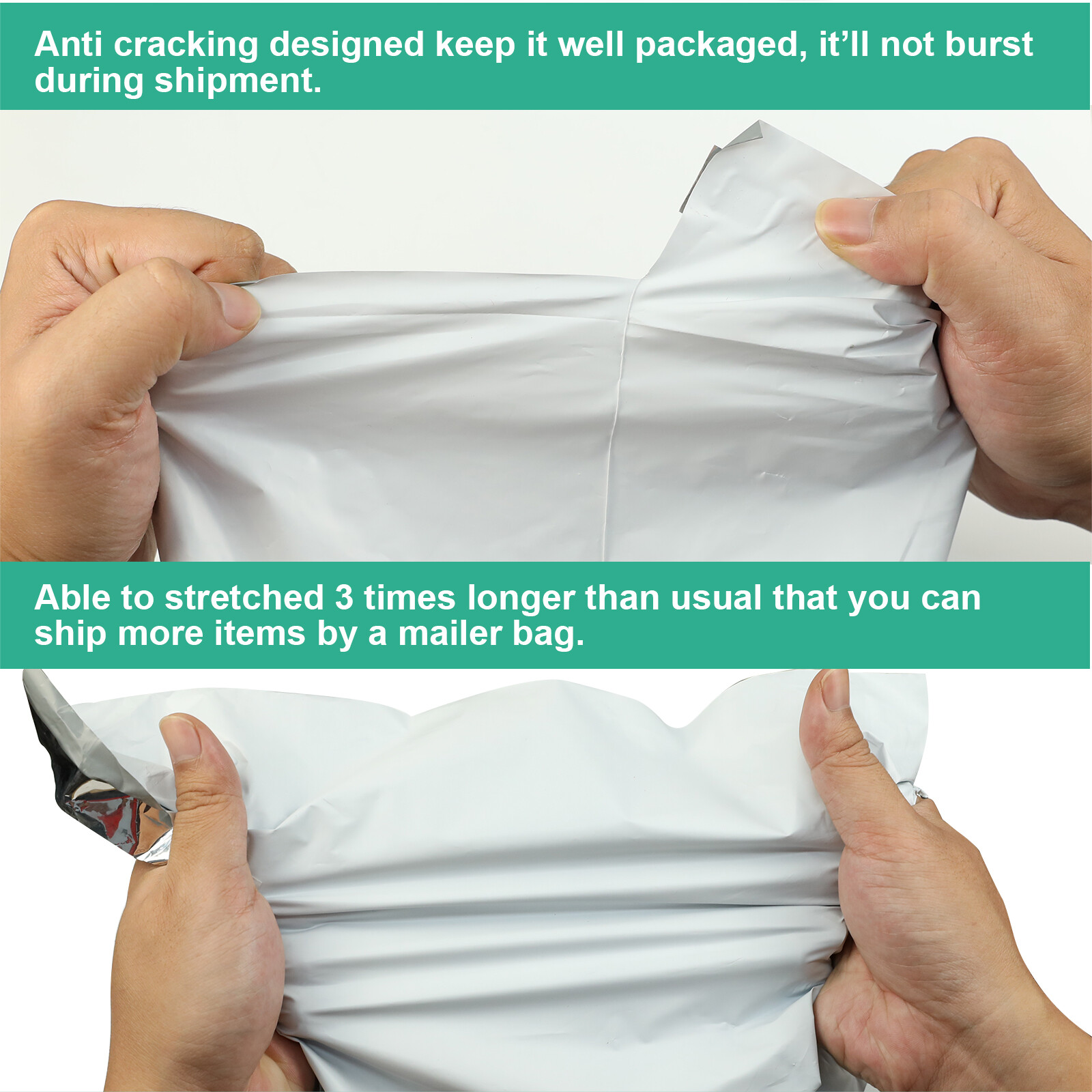 50 Poly 19x24 White Poly Mailers Shipping Envelopes Mailing Bags 2.5 Mil
