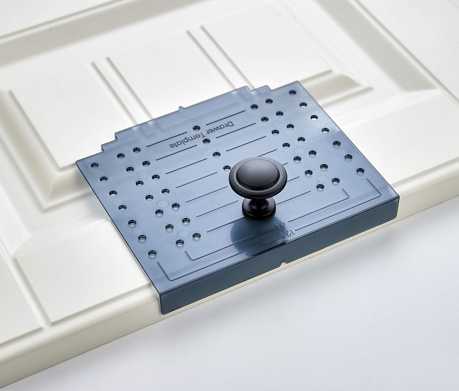 Cabinet Door & Drawer Hardware Installation Template with Drill Bit – 3-5" Specs