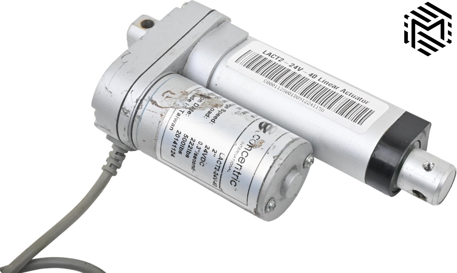 Concentric LACT2-24V-40 Linear Actuator – 24VDC – 2" Stroke - 500lbs Capacity