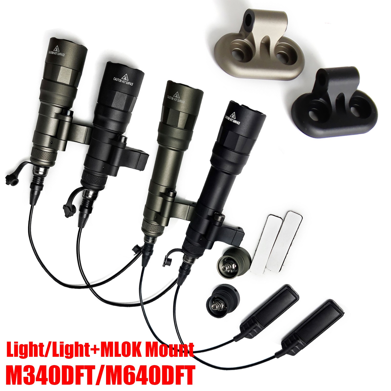 M340DFT / M640DFT Flip-out LED Flashlight with Switch + Mlok Mount / Only Light