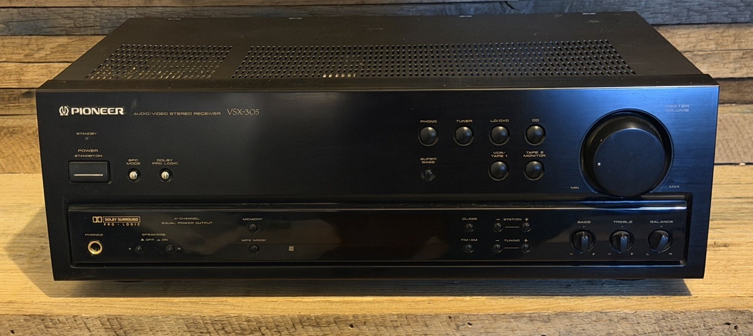 Pioneer VSX-305 Theatre Stereo Receiver Dolby Surround 5 Channel 60hz 185W