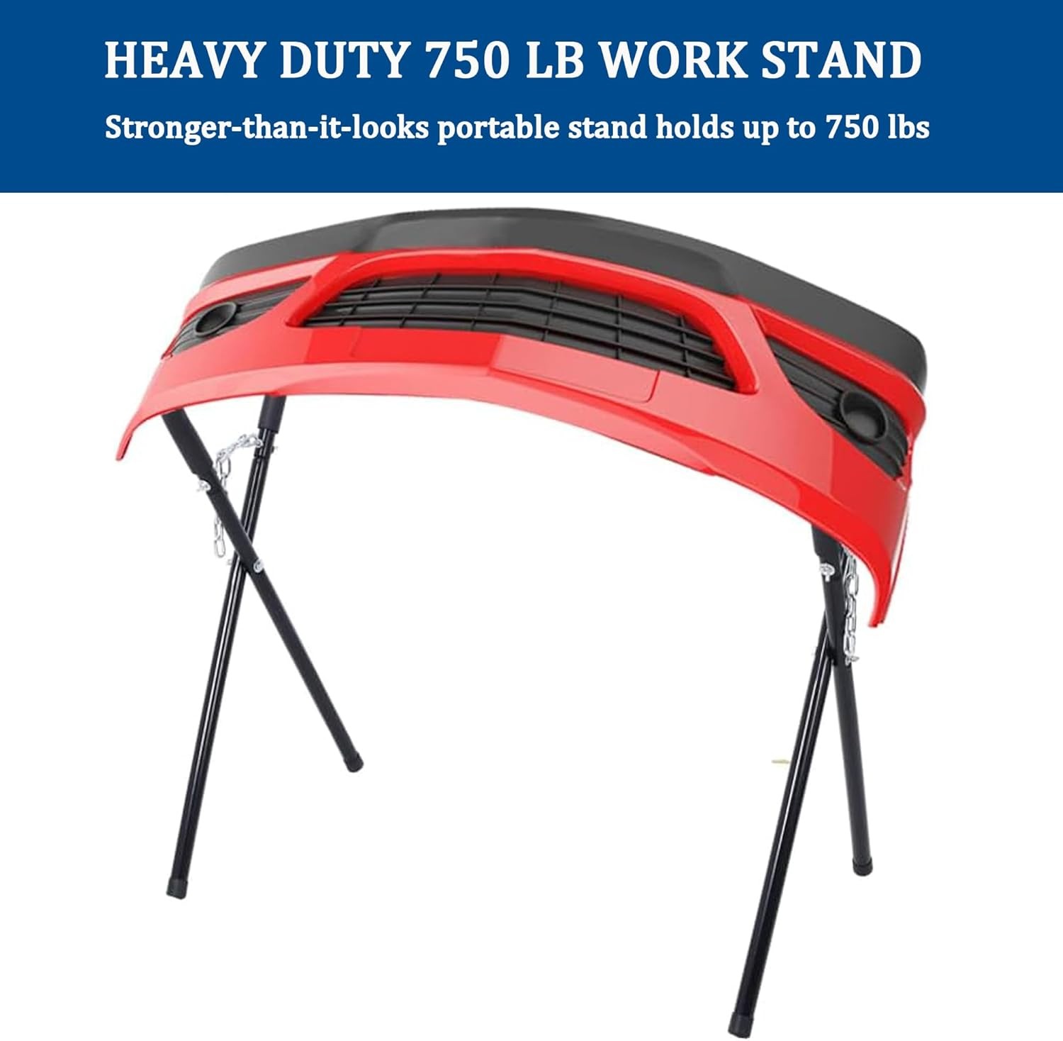 2-Pack Portable Work Stand Foldable Workbench 750lbs Heavy Duty Work Table Black