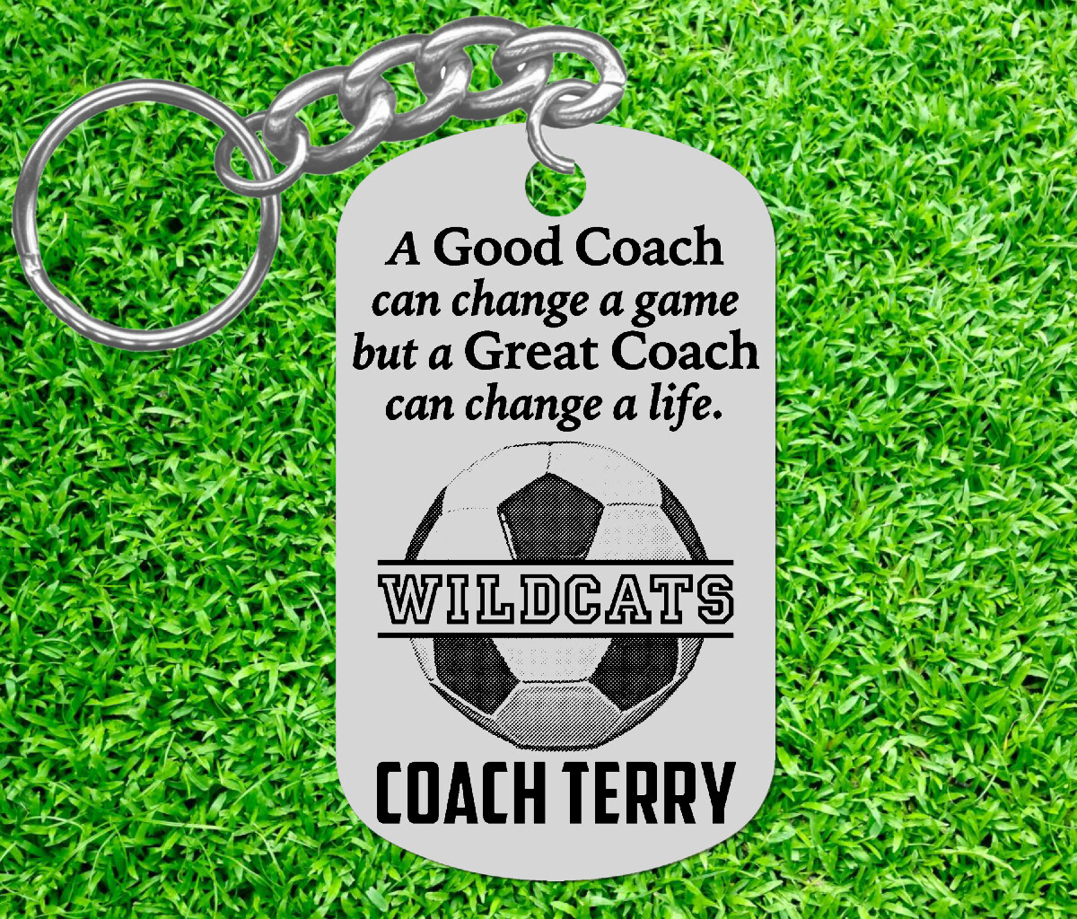 Great SOCCER Coach Keychain Gift, Personalized with their NAME & Team!