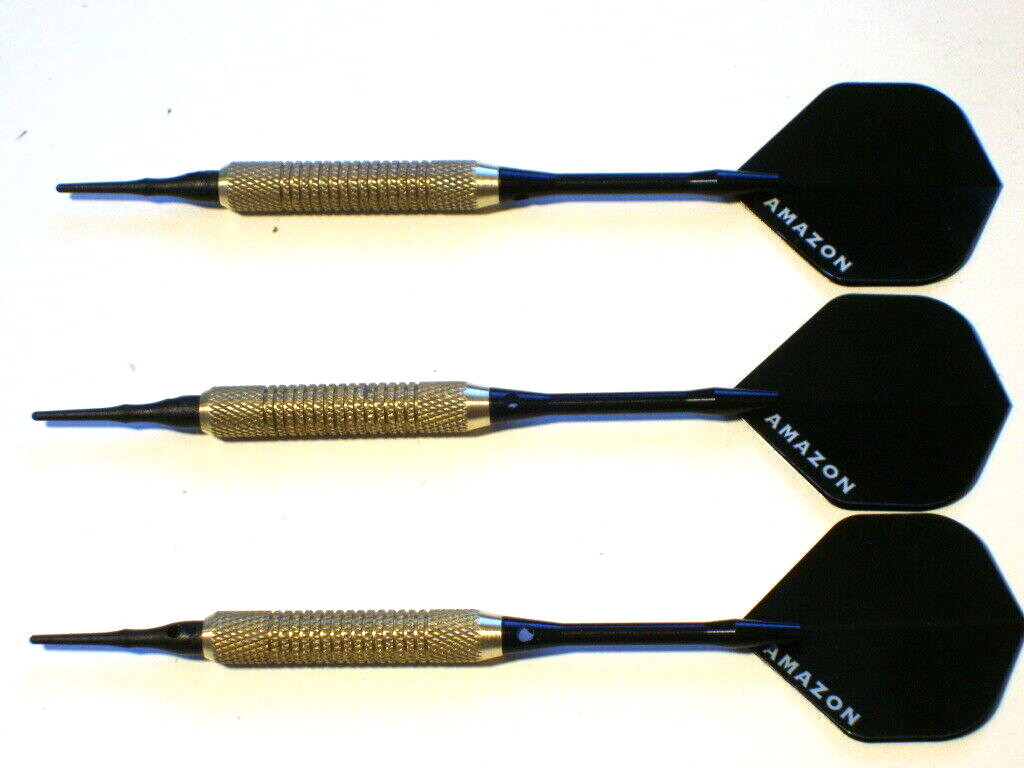 Soft Tip Darts, Used, 17 Gram Brass with New Aluminum Shafts & Flights #2567