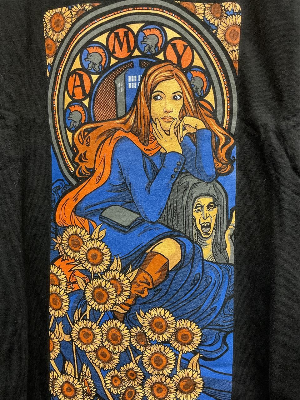 TeeFury Doctor Who XXXL "Pond Nouveau" Amy Pond Tribute Shirt BLACK