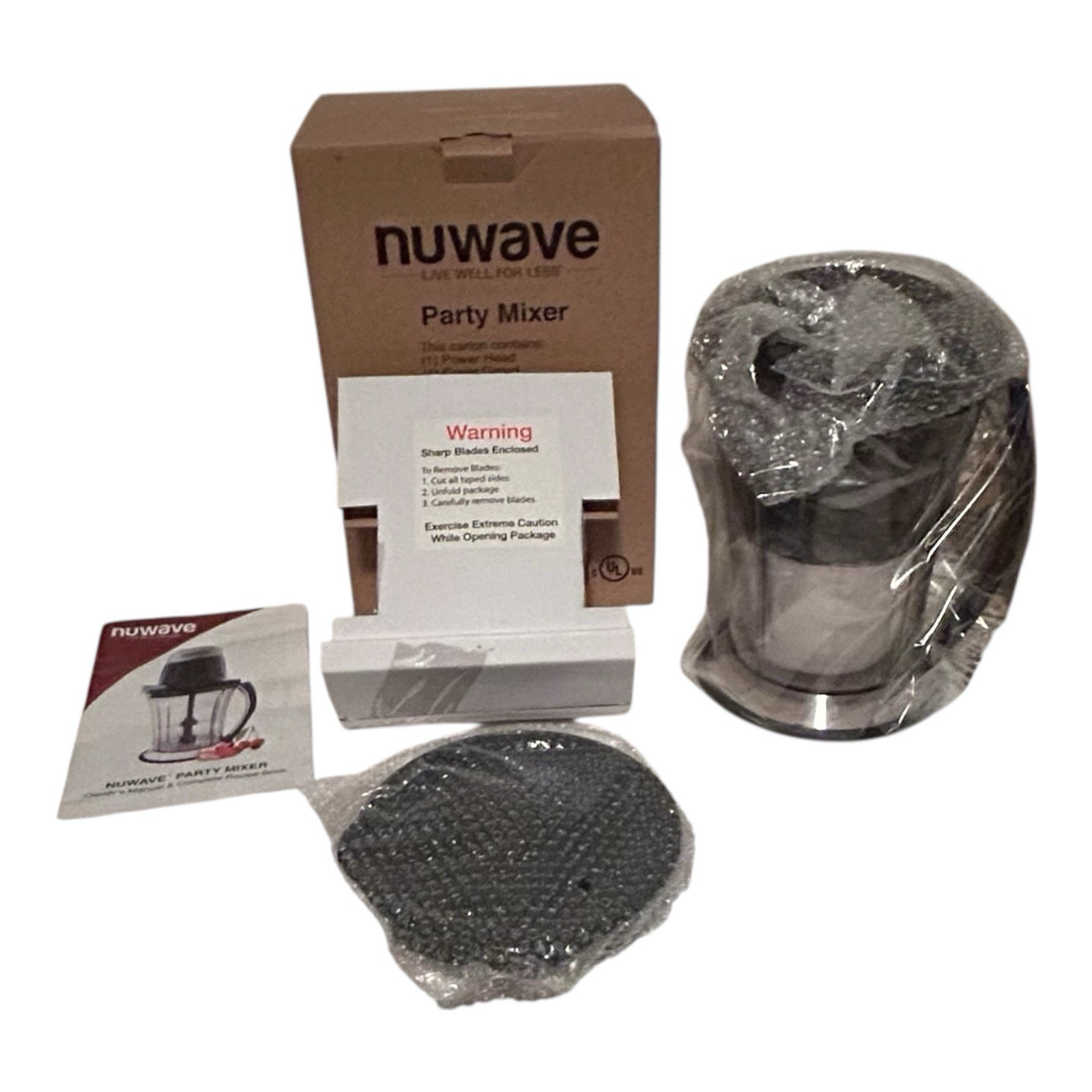 Nuwave Party Mixer  Juicer Smoothie Maker With Recipe Book New Open Box