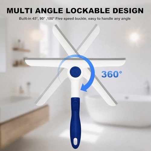 Window Squeegee for Glass Doors，All-Purpose 9.7” Window Cleaning Squeegee,
