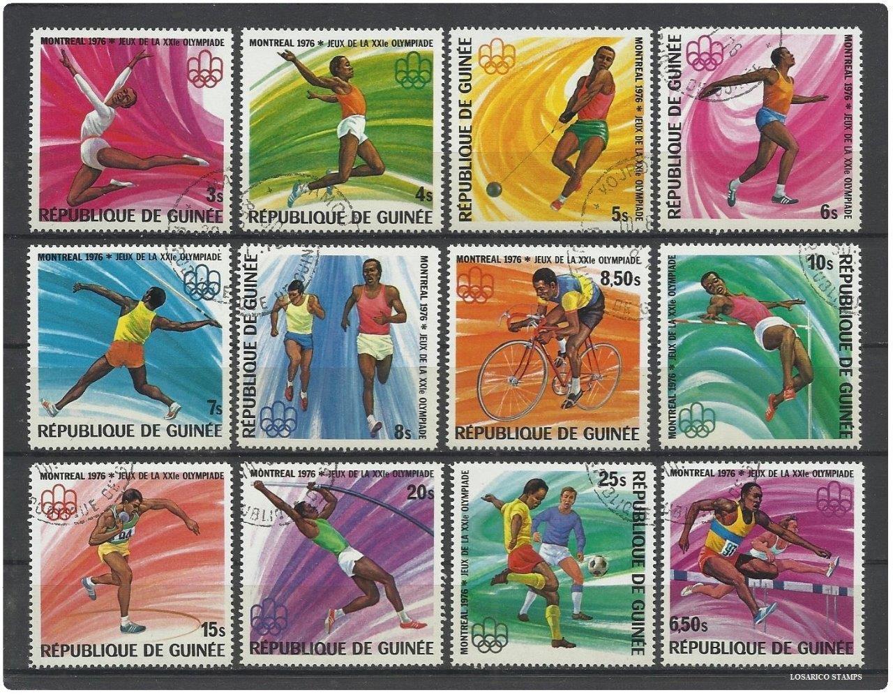 Guinea - 1976 12v. CTO NH Montreal Olympic Games Sports