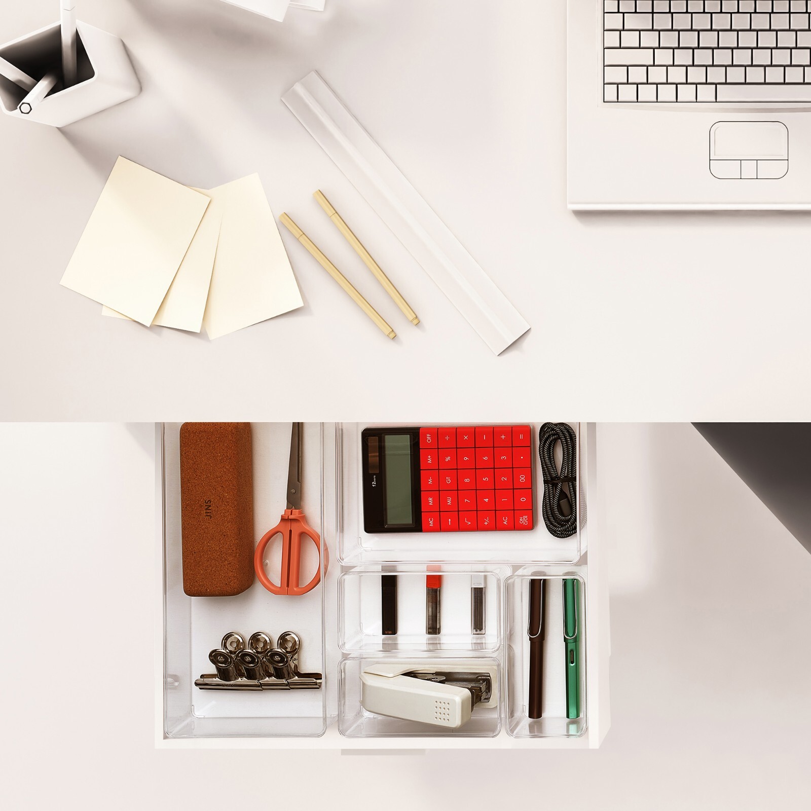 Sorbus Clear Drawer Organizer Set for Office Storage (5-Piece)