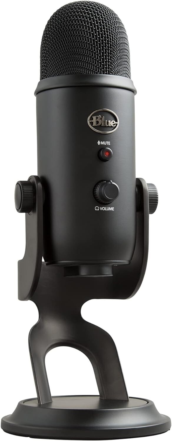 Logitech for Creators Blue Yeti USB Microphone for Multi-Pattern Blackout