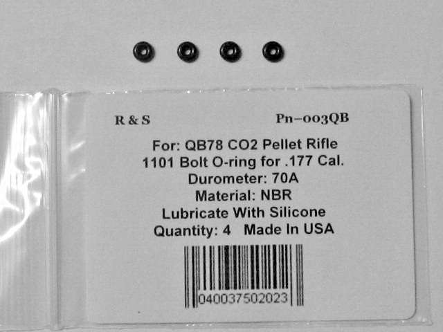 4 QB78 CO2 Pellet Rifle #1101 Bolt O-rings for .177 Cal. / R&S 003QB