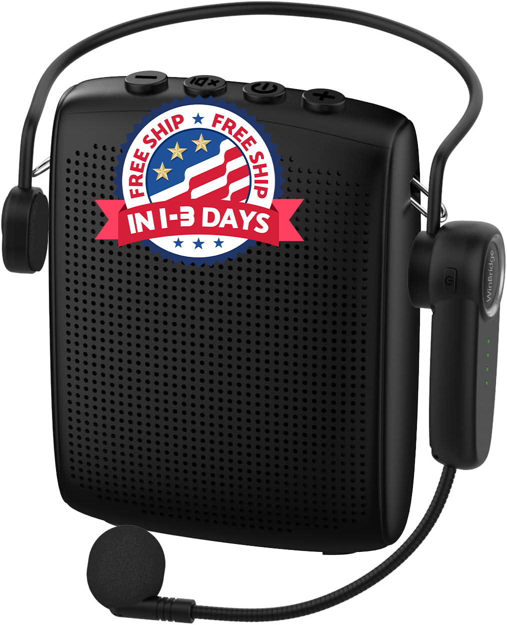 Amplificador de voz inalámbrico para profesores con micrófono y auriculares Blue