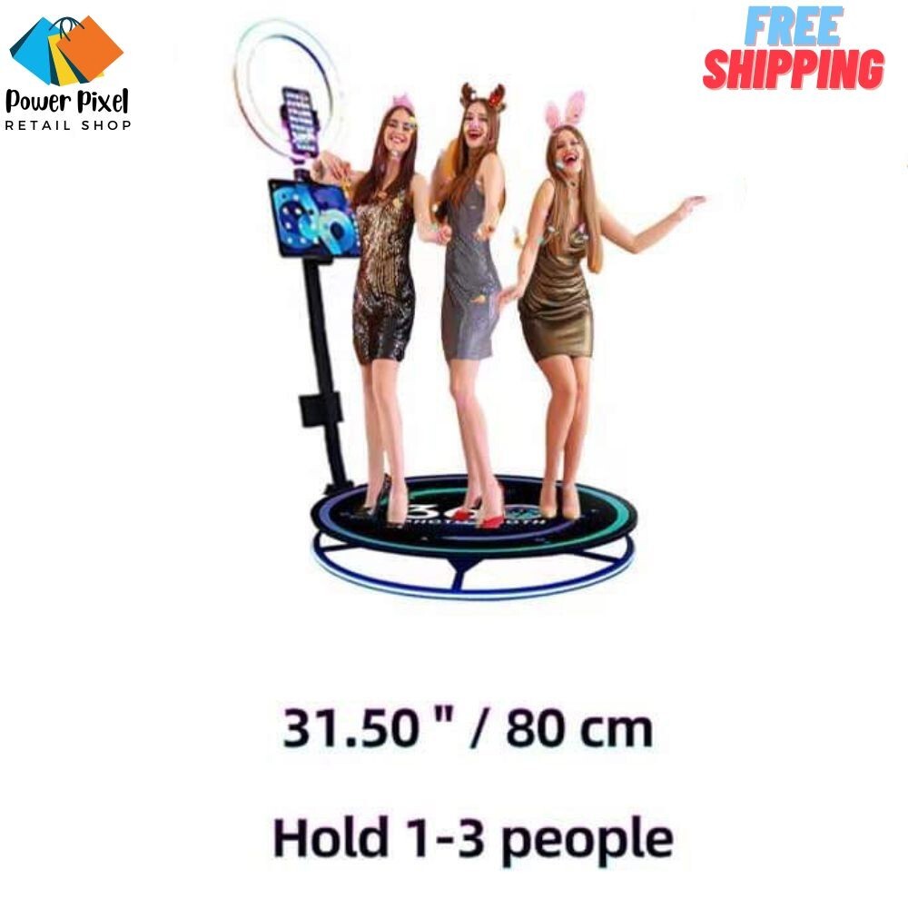 360 photo, video booth automatic, 68cm-80cm-100cm adjustable Rotating booth