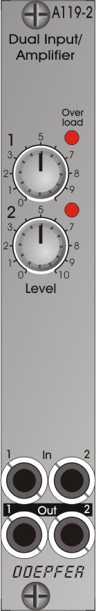 DOEPFER A-119-2 DUAL EXTERNAL INPUT / AMPLIFIER : NEW : [DETROIT MODULAR]