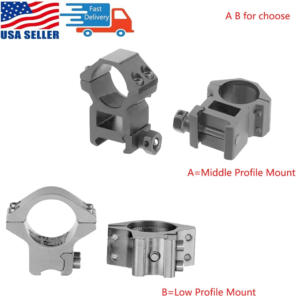 1 Inch Ring Middle Profile Mount/25.4mm Ring Low Profile Mount for 11/20mm Rail