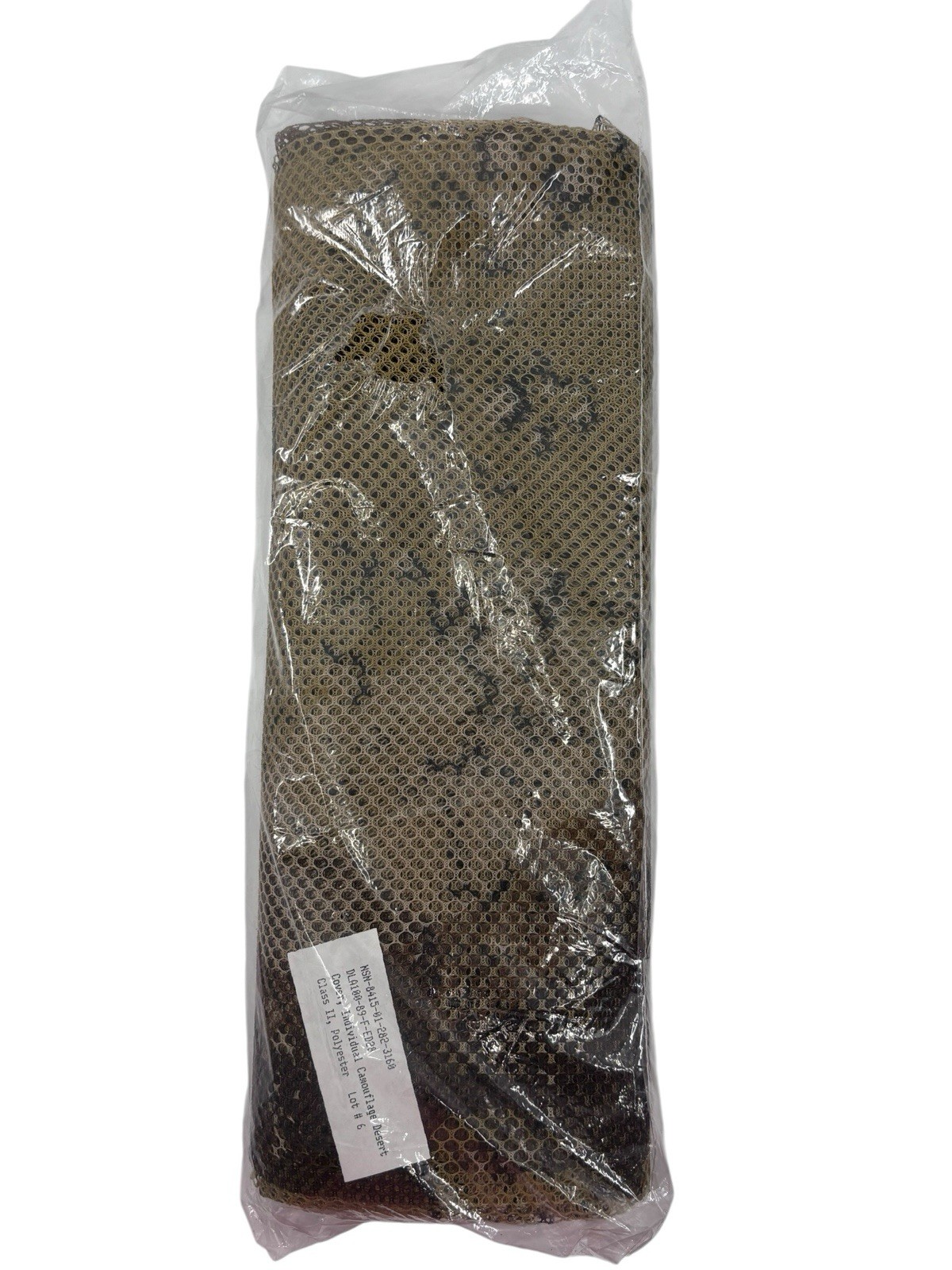 1989 US Army Individual Camouflage Desert Chocolate Chip Class 2 Polyester Cover