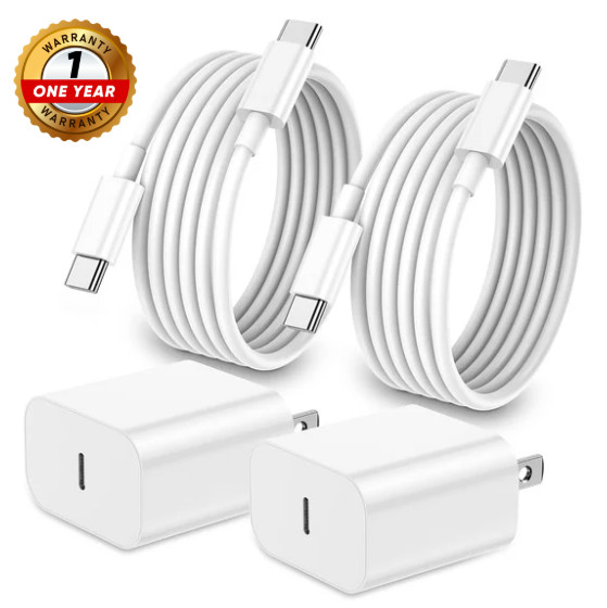 2 Original Carga Rapida USB-C De 20W Cargador Para iPhone 17 16 15 Pro Max Plus