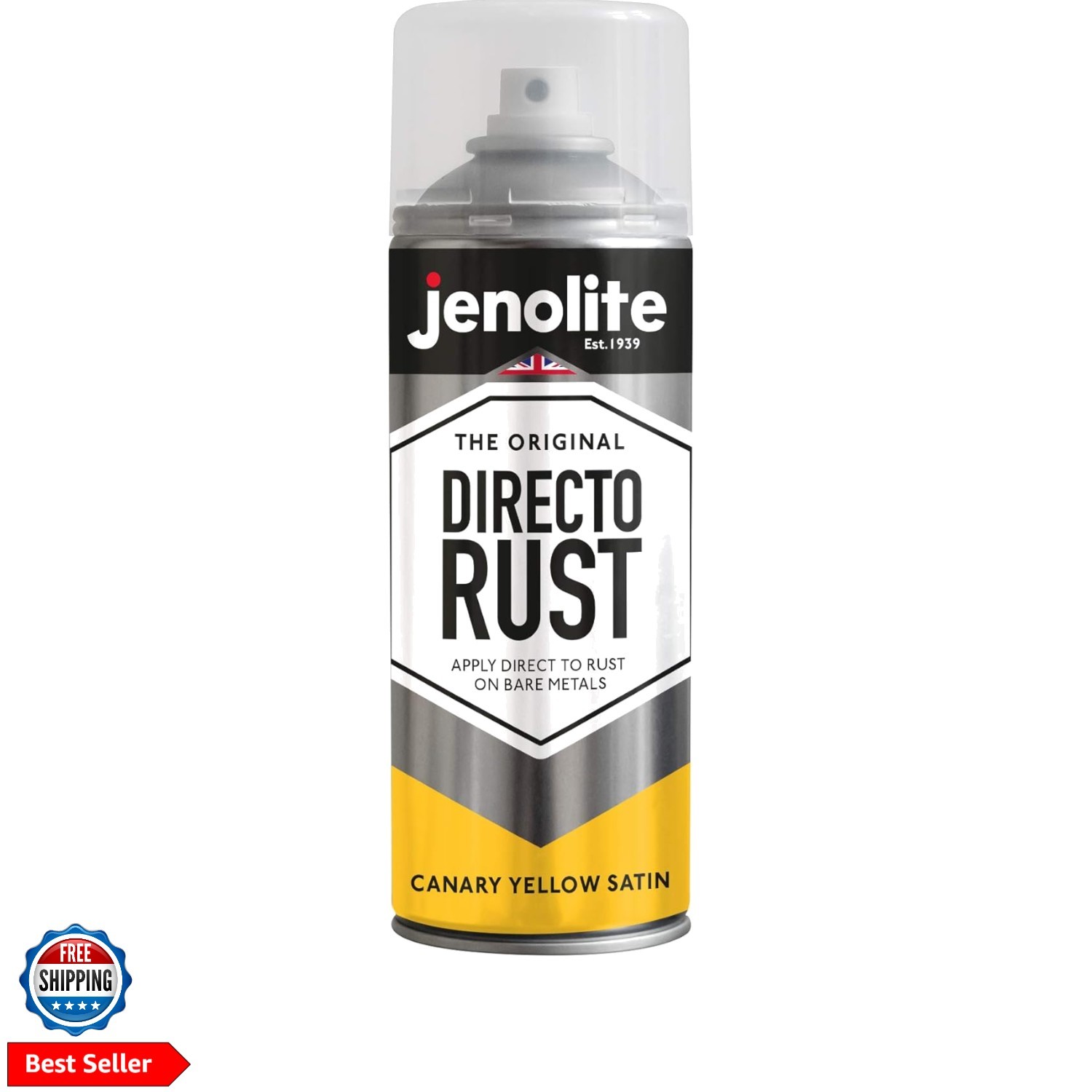 Directorust Satin Spray Paint | CANARY YELLOW | 400ml 13.52fl oz | Semi-Gloss...