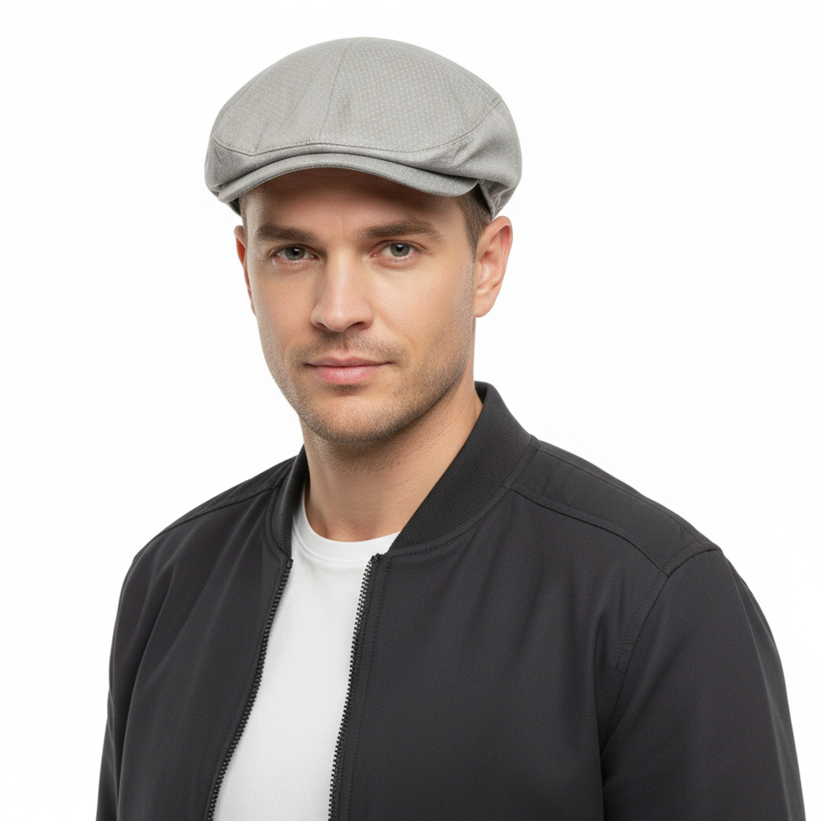 Dolce & Gabbana  Light Grey Dot Pin Flat  Cap-One Size