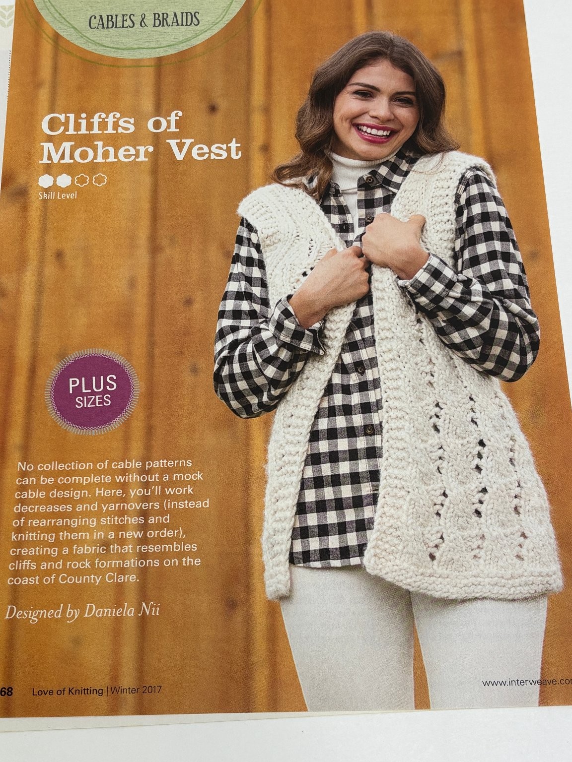Cliffs of Moher Vest Knitting Pattern Magazine Pages