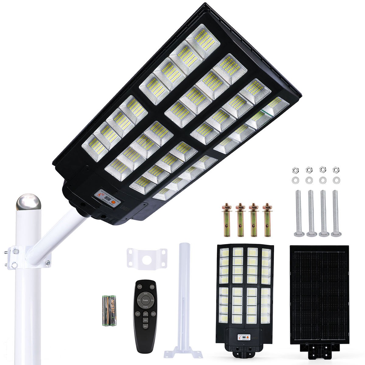 20000000LM Commercial Solar Street Light Outdoor Dusk to Dawn Solar Super Bright