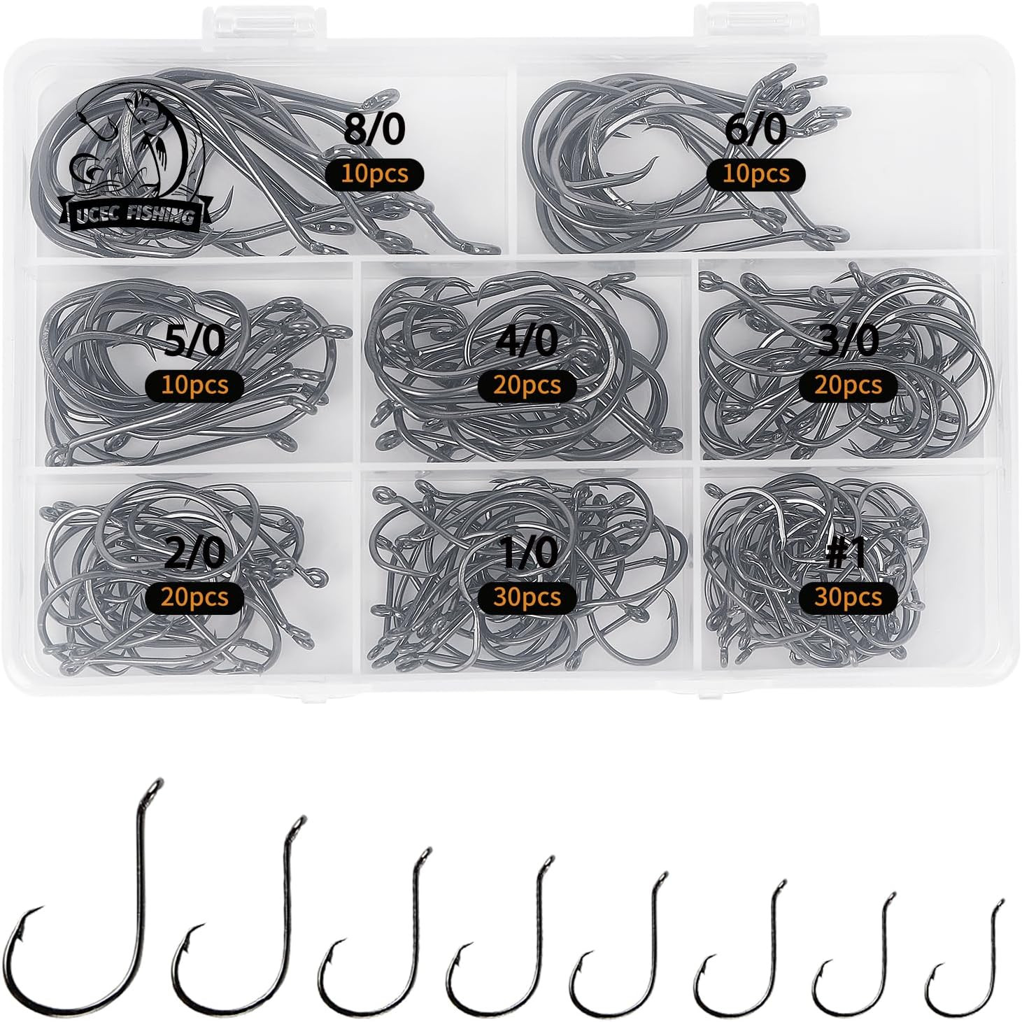 Circle Hooks Fishing Hooks 2X Strong Offset Circle Hooks Saltwater Black High Ca
