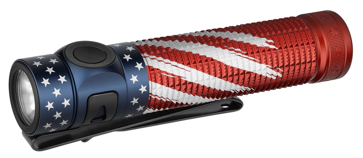Olight Baton 4 Pro Stars & Stripes Edition CW Compact EDC Flashlight, 1600-Lumen