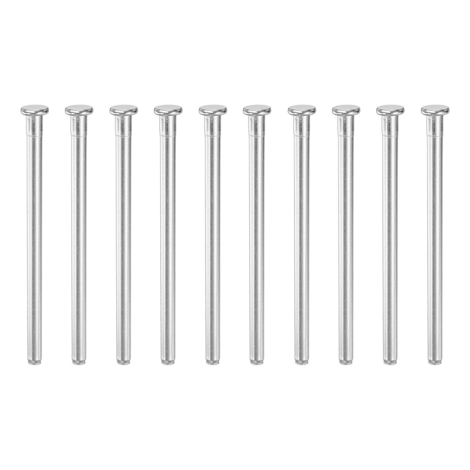 10Pcs Door Hinge Pins, 4 Inch Interior Door Hinge Security Pins, Nickel Silver