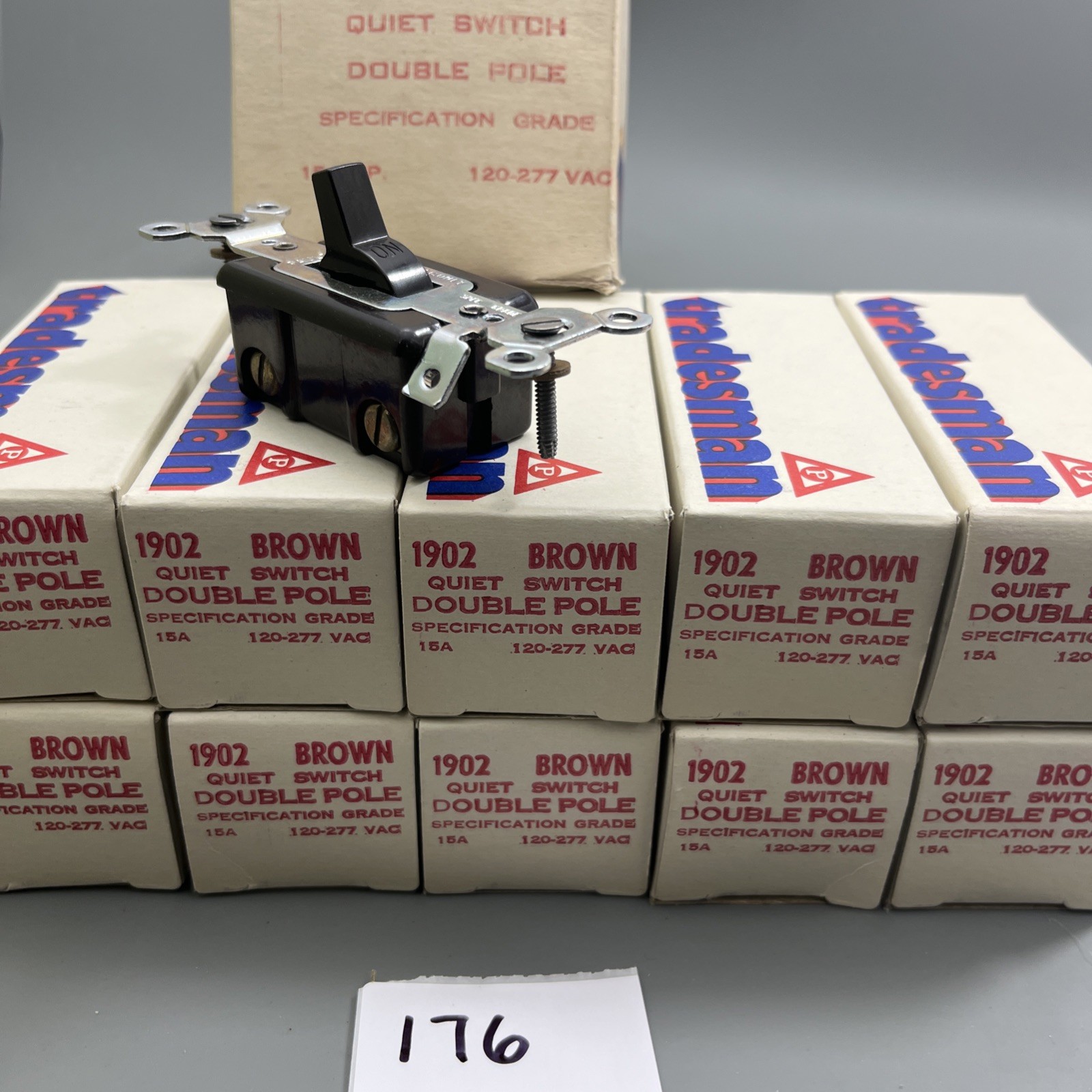 Lot Of 10 NOS PAULDING 15a 120-277 Dual double Pole Quite Switches