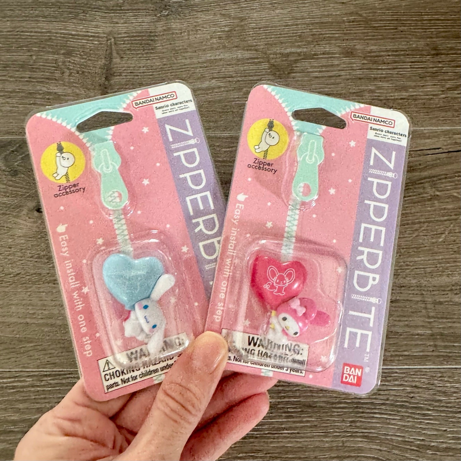 Sanrio Zipperbite My Melody Cinnamaroll Zipper Charm Accessory Bundle Easter NEW