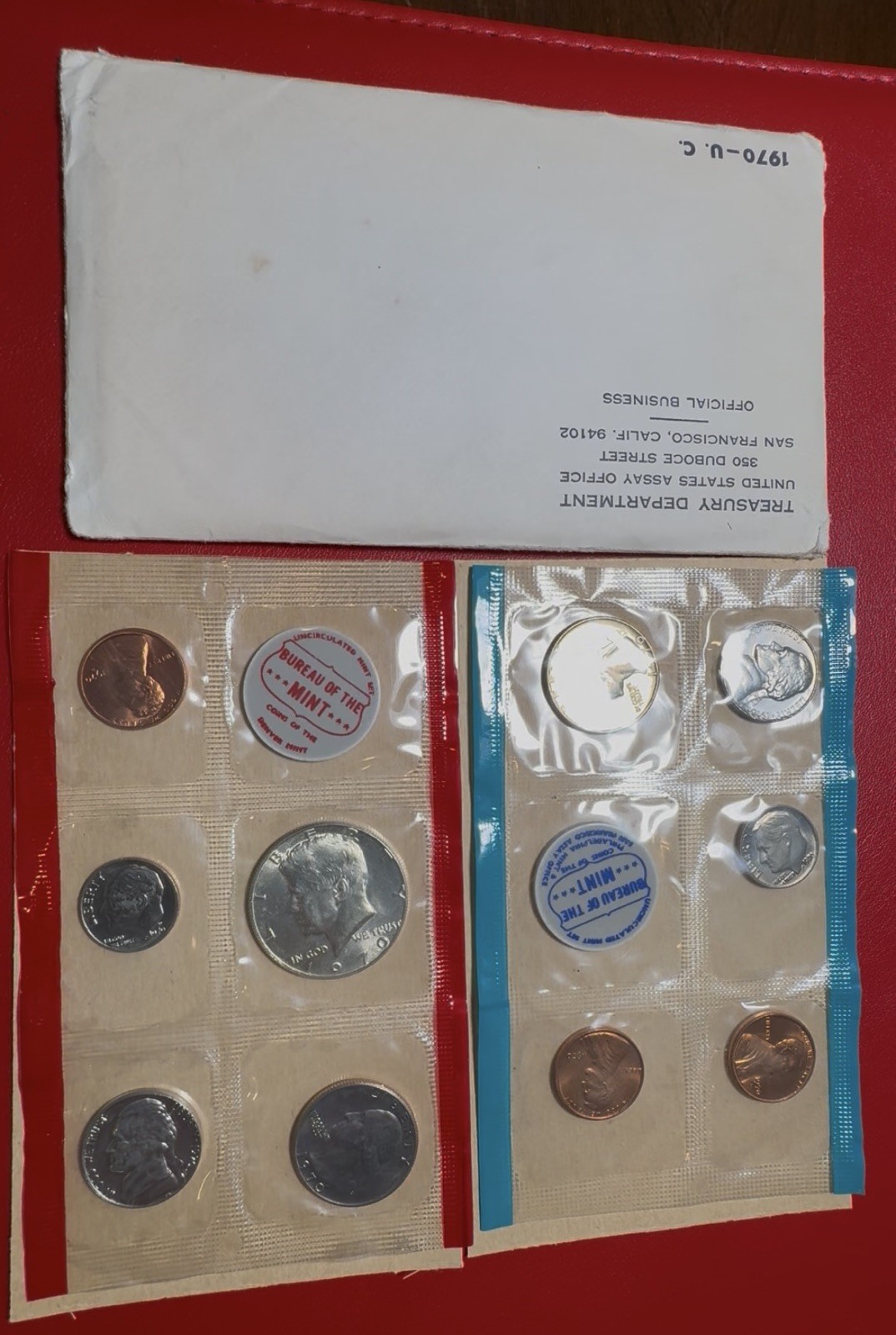 1970 US Mint 10 coin Set (P,D,S Mints) Uncirculated-see 1970 S/40% Silver half