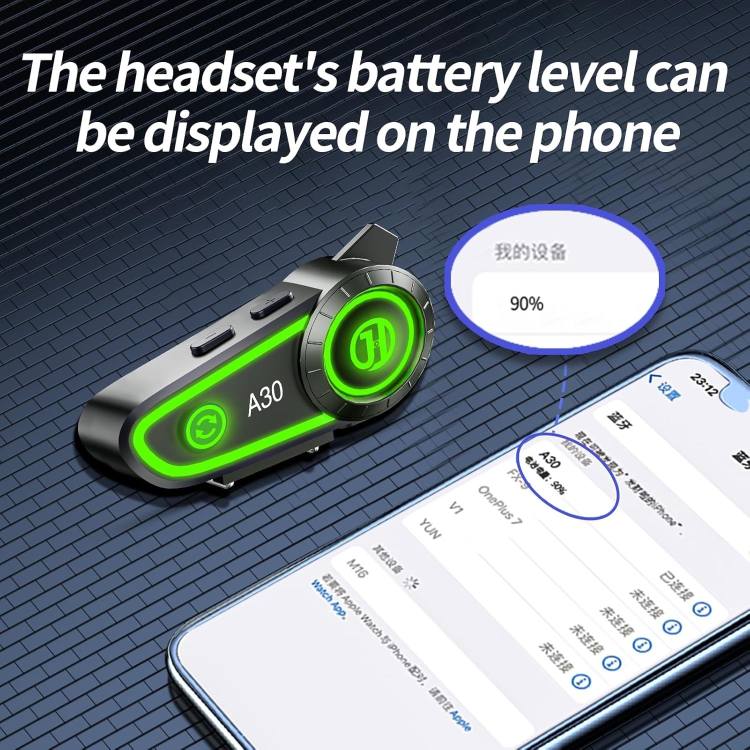 Motorcycle Helmet Speakers Bluetooth Headset Headphone Automatic A30