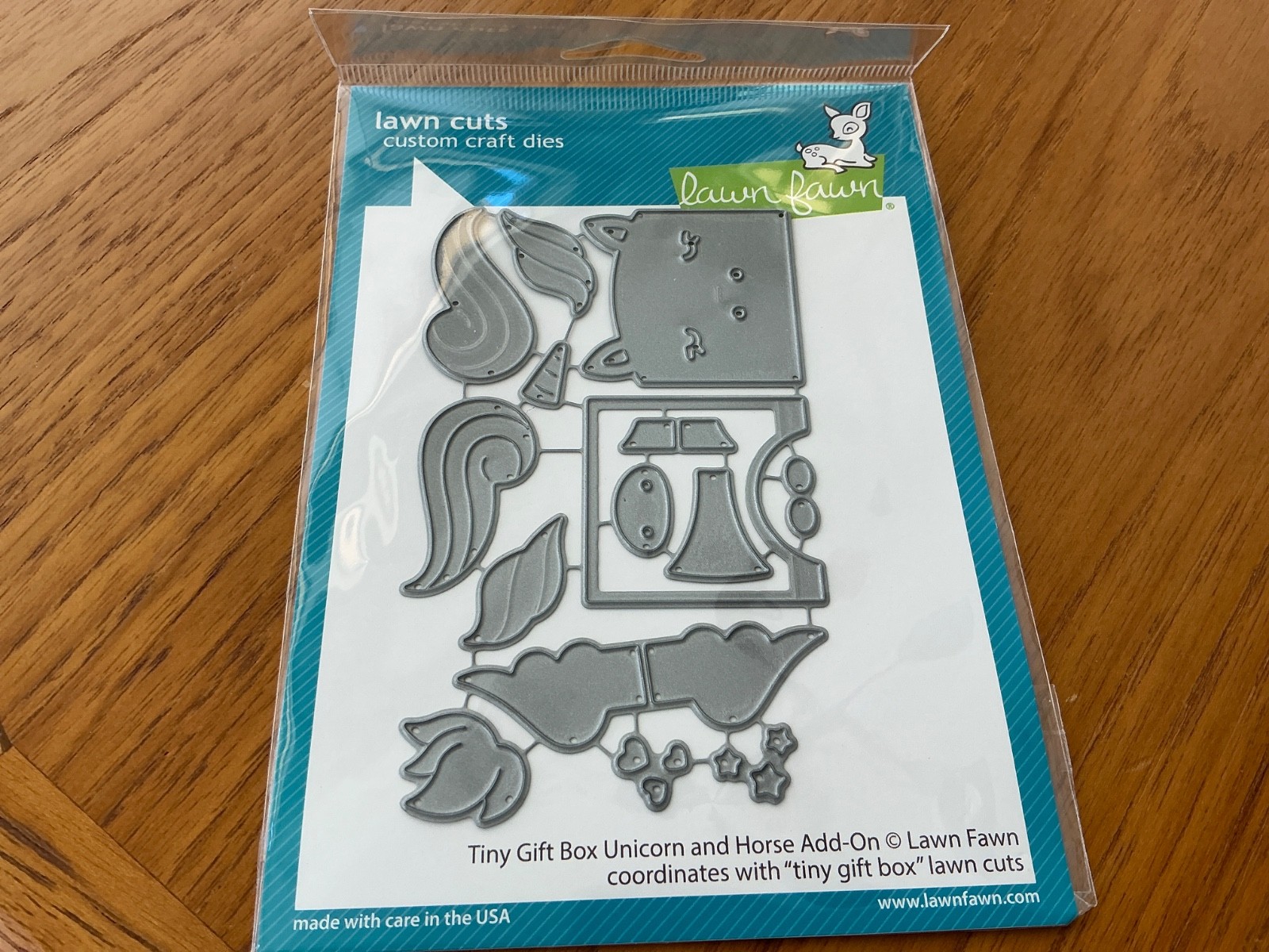 Lawn Fawn Tiny Gift Box Unicorn & Horse Add On Die Set, #LF2173