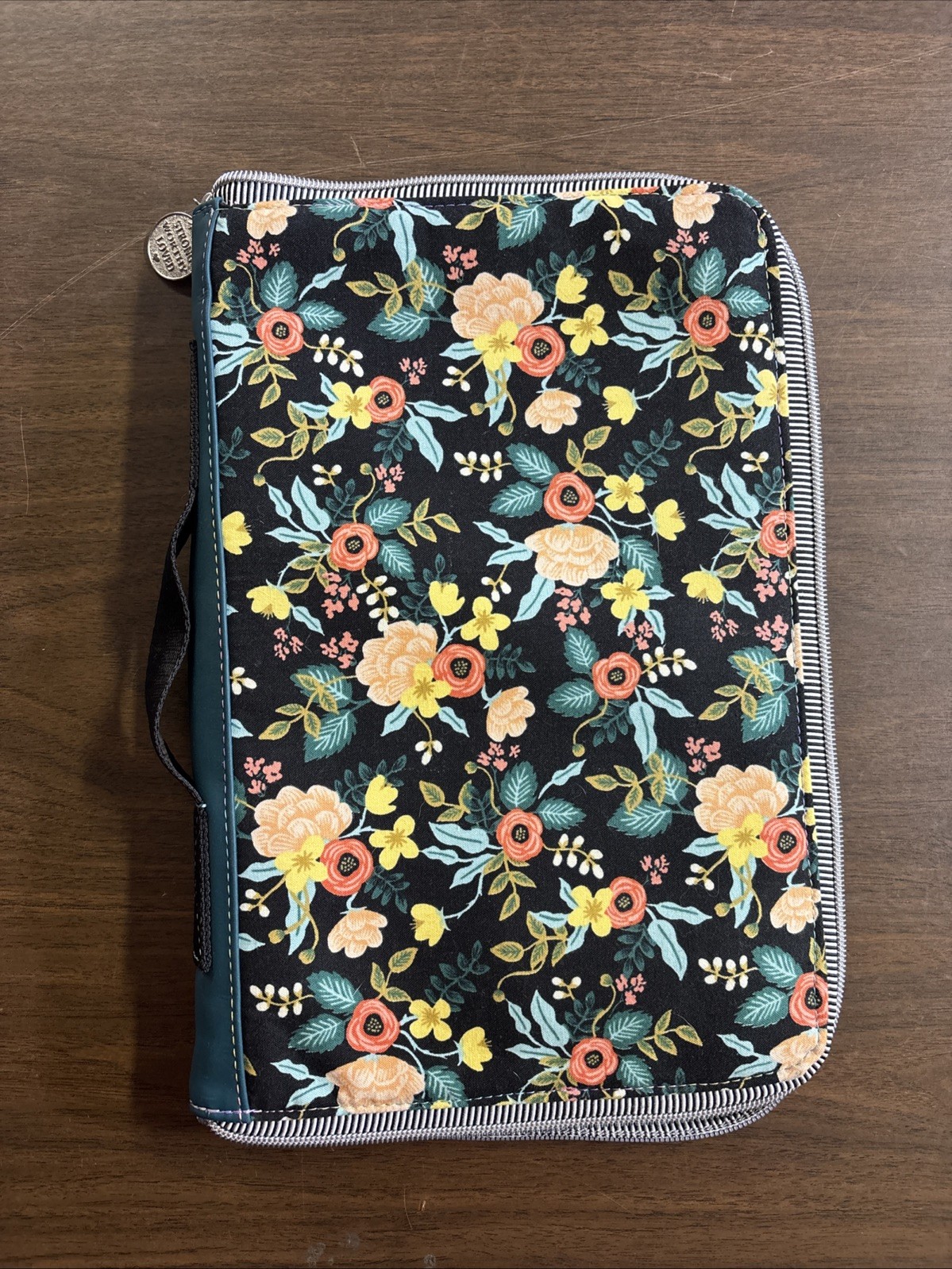 Cloth and Leather Floral Bohemian 13 Inch laptop Carrier Or Book Carrier