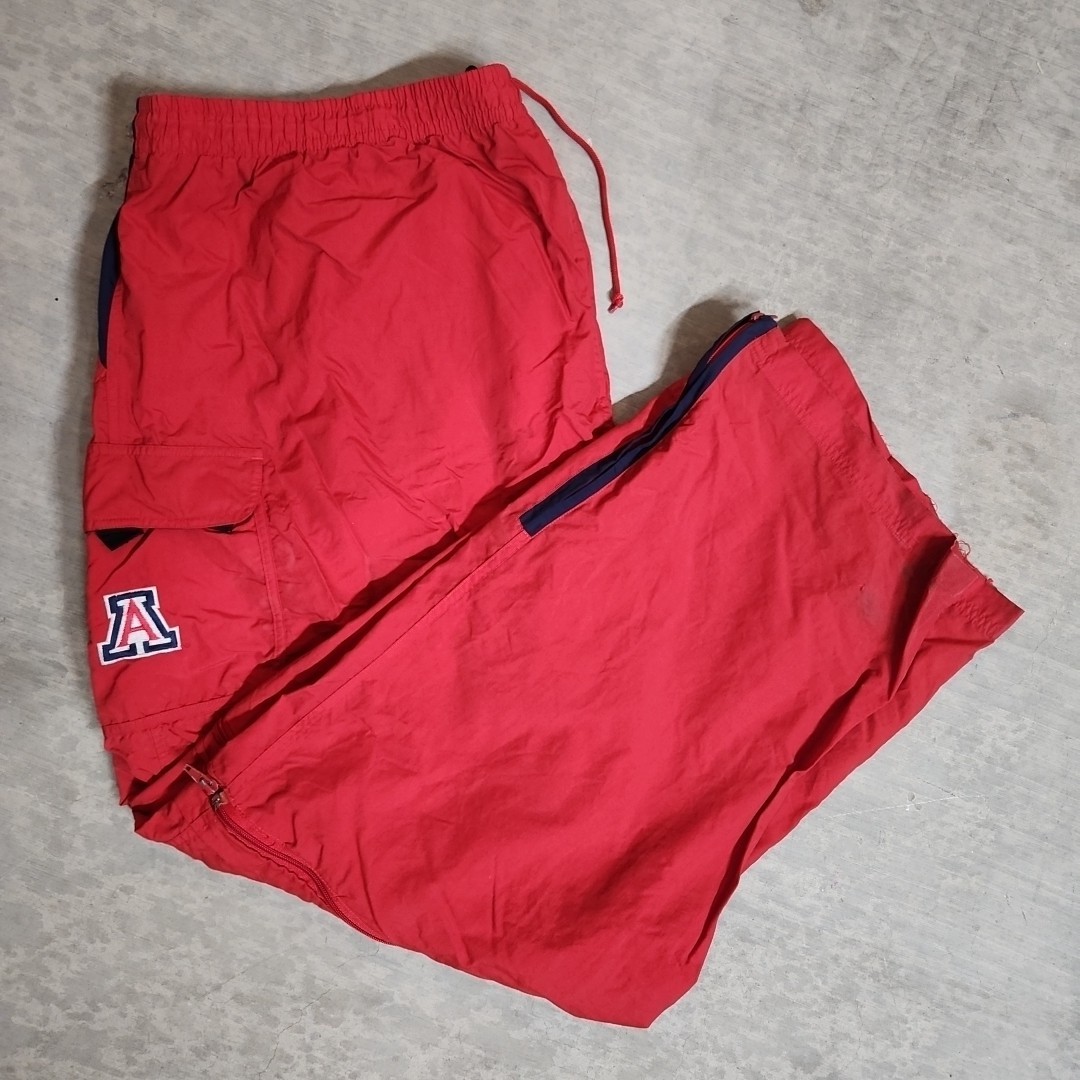 University Of Arizona Team Starter Zip Off Jack Pants Men's 3XL Red Vintage *