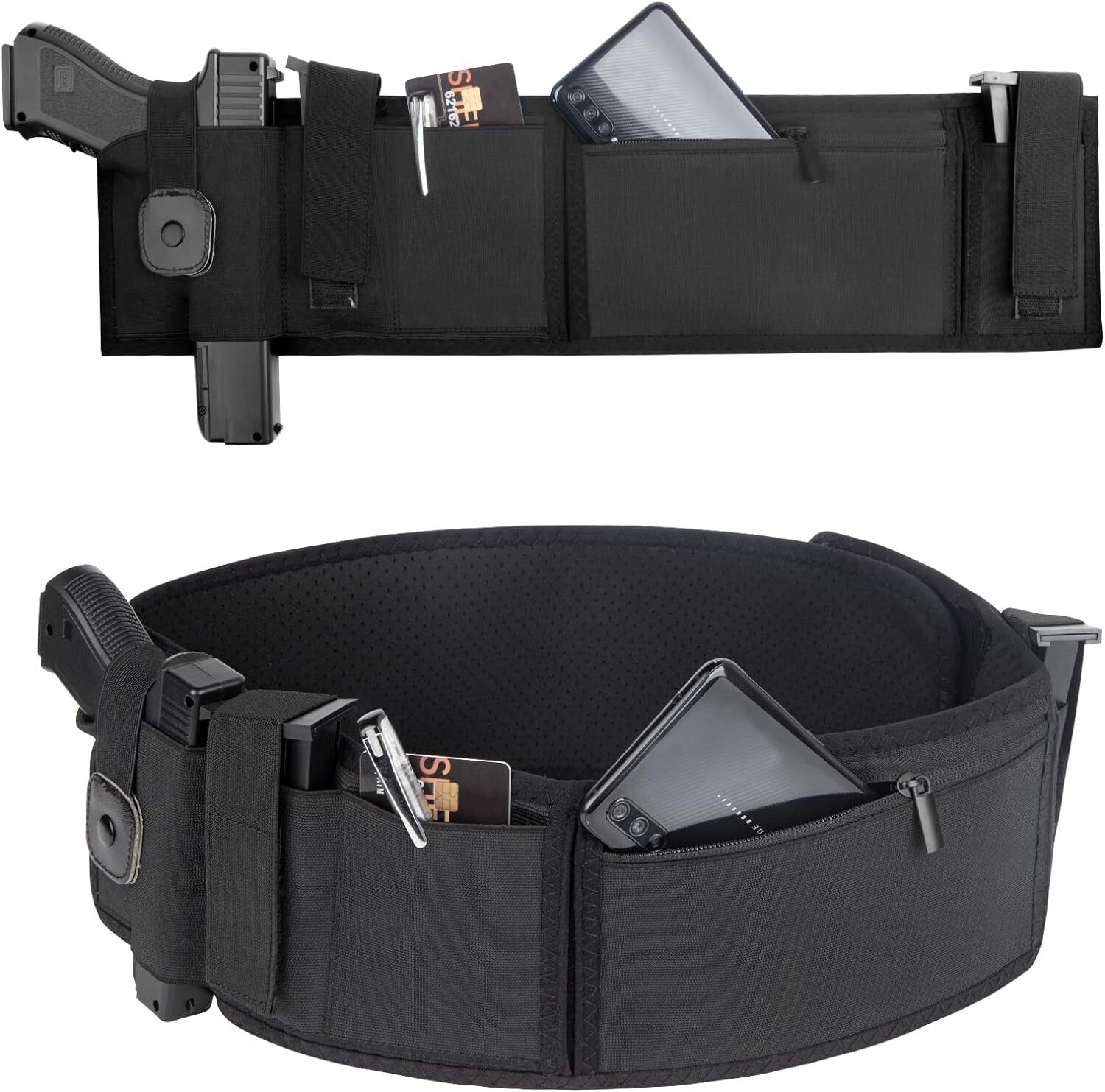 50in Tactical Conceal Carry Belly Band Holster Waist Belt Holster For Pistol